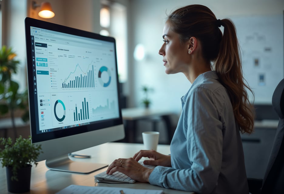 mulher-analisando-dados-marketing-de-geolocalização